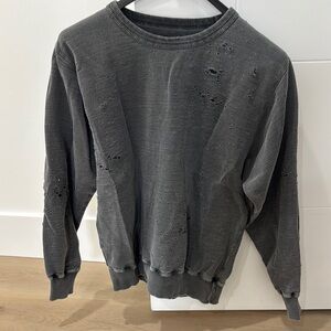 Women’s Distressed Gray Sweater by Mary Rich